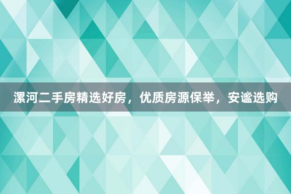 漯河二手房精选好房，优质房源保举，安谧选购